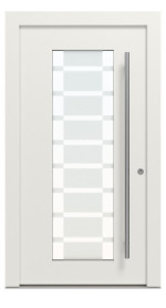Kneer Haustür Alu-Holz 3-95 216 RAL 9016-Kiefer 2805 Frontansicht außen