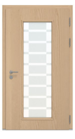 Kneer Haustür Alu-Holz 3-95 216 RAL 9016-Kiefer 2805 Frontansicht innen