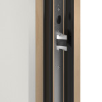 Kneer Haustür Alu-Holz 3-95 216 RAL 9016-Kiefer 2805 Detail Schließer