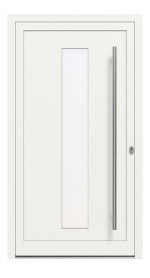 Kneer Haustür Alu AT72 EF 106 RAL 9016-RAL 9016 Frontansicht außen