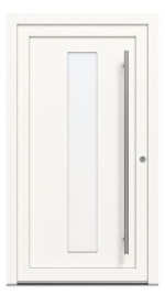 Kneer Haustür Kunststoff KF 404 S 106 RAL 9016-RAL 9016 Frontansicht außen