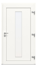 Kneer Haustür Kunststoff KF 404 S 106 RAL 9016-RAL 9016 Frontansicht innen