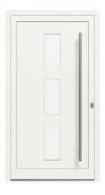 Kneer Haustür Alu AT72 EF 108 RAL 9016-RAL 9016 Frontansicht außen