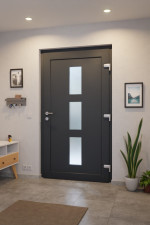 Kneer Haustür Kunststoff KF 404 S 108 RAL 7016-RAL 7016 Stilwelt innen
