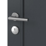 Kneer Haustür Kunststoff KF 404 S 108 RAL 7016-RAL 7016 Detail Oberfläche