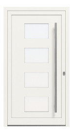 Kneer Haustür Alu AT72 EF 115 RAL 9016-RAL 9016 Frontansicht außen