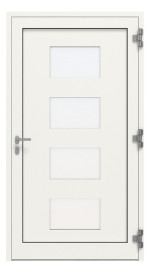 Kneer Haustür Alu AT72 EF 115 RAL 9016-RAL 9016 Frontansicht innen