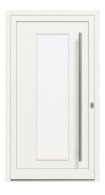 Kneer Haustür Alu AT72 EF 120 RAL 9016-RAL 9016 Frontansicht außen