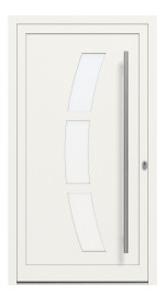Kneer Haustür Alu AT72 EF 107 RAL 9016-RAL 9016 Frontansicht außen