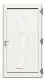 Kneer Haustür Alu AT72 EF 107 RAL 9016-RAL 9016 Frontansicht innen