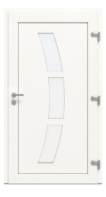Kneer Haustür Kunststoff KF 404 S 107 RAL 9016-RAL 9016 Frontansicht innen