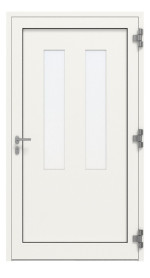 Kneer Haustür Alu AT72 EF 122 RAL 9016-RAL 9016 Frontansicht innen