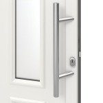Kneer Haustür Alu AT72 EF 122 RAL 9016-RAL 9016 Detail Drücker