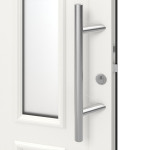 Kneer Haustür Kunststoff KF 404 S 122 RAL 9016-RAL 9016 Detail Drücker