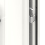 Kneer Haustür Kunststoff KF 404 S 122 RAL 9016-RAL 9016 Detail Schließer