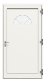 Kneer Haustür Alu AT72 EF 124 RAL 9016-RAL 9016 Frontansicht innen