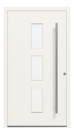 Kneer Haustür Alu AT72 1AF 705 RAL 9016-RAL 9016 Frontansicht außen