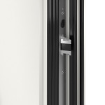 Kneer Haustür Alu AT72 1AF 705 RAL 9016-RAL 9016 Detail Schließer