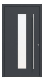 Kneer Haustür Alu AT72 1AF 701 RAL 7016-RAL 7016 Frontansicht außen