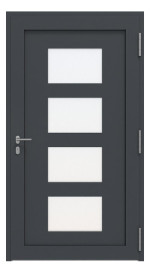 Kneer Haustür Alu AT72 1AF 702 RAL 7016-RAL 7016 Frontansicht innen
