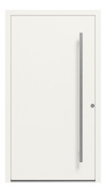 Kneer Haustür Alu AT72 1AF 707 RAL 9016-RAL 9016 Frontansicht außen