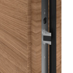 Kneer Haustür Holz 329 Querfurnier Eiche hell-Querfurnier Eiche hell Detail Schließer