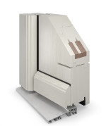 Kneer Haustür Holz 302 Fichte NCS-S-1500-N-Fichte NCS-S-1500-N Detail Querschnitt