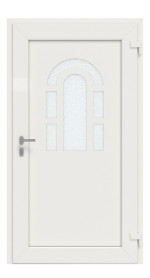 Interio Haustür Kunststoff 3-Sterne 1105 RAL 9016-RAL 9016 Frontansicht innen