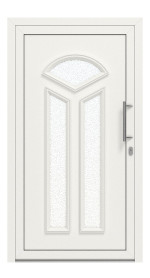 Interio Haustür Alu 5-Sterne 1154 RAL 9016-RAL 9016 Frontansicht außen