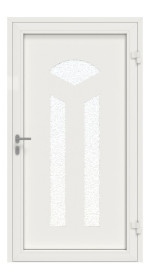 Interio Haustür Alu 5-Sterne 1154 RAL 9016-RAL 9016 Frontansicht innen