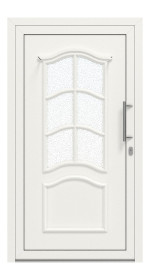 Interio Haustür Alu 5-Sterne 1165 RAL 9016-RAL 9016 Frontansicht außen