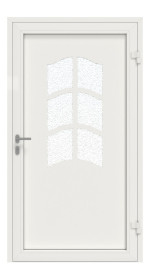 Interio Haustür Alu 5-Sterne 1165 RAL 9016-RAL 9016 Frontansicht innen