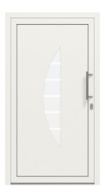 Interio Haustür Alu 5-Sterne 1174 RAL 9016-RAL 9016 Frontansicht außen