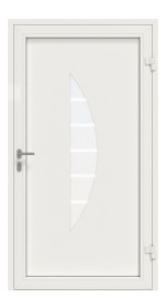 Interio Haustür Alu 5-Sterne 1174 RAL 9016-RAL 9016 Frontansicht innen