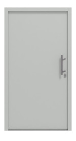 Motiv 010 der Stahl-Aluminium Haustür Thermo46 - Aussenseite in RAL 7035 Lichtgrau seidenmatt