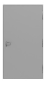 Motiv 010 der Stahl-Aluminium Haustür Thermo46 - Innenseite in RAL 9006 Weißaluminium seidenmatt