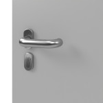 Detailbild der Oberfläche von Motiv 010 der Stahl-Aluminium Haustür Thermo46 - Innen-und Außenseite in RAL 9006 Weißaluminium seidenmatt