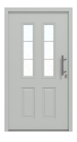Hörmann Haustür Thermo46 400 RAL 7035-RAL 7035 Frontansicht außen