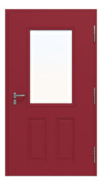 Hörmann Haustür Thermo65 430 RAL 3003-RAL 3003 Frontansicht außen