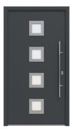Hörmann Haustür Thermo65 800 RAL 7016-RAL 7016 Frontansicht außen