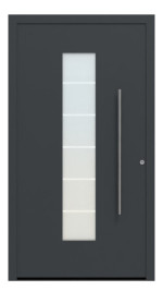 Hörmann Haustür ThermoSafe Aktion 504 RAL 7016-RAL 9016 Frontansicht außen