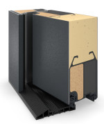 Hörmann Haustür ThermoCarbon 309 RAL 7016-RAL 9016 Detail Querschnitt