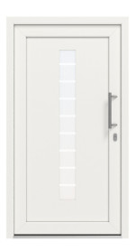 Interio Haustür Kunststoff 4-Sterne 1111 RAL 9016-RAL 9016 Frontansicht außen