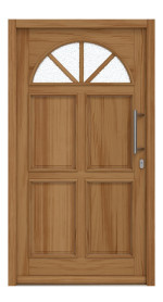 Interio Haustür Holz 4-Sterne 1131 Teak-Teak Frontansicht außen