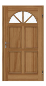 Interio Haustür Holz 4-Sterne 1131 Teak-Teak Frontansicht innen