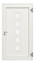 Weru Haustür SEDOR-home H13125-G RAL 9016-RAL 9016 Frontansicht innen