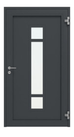 Weru Haustür SEDOR-home H13126-G RAL 7016-RAL 7016 Frontansicht innen