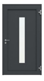 Weru Haustür SEDOR-home H13150-G RAL 7016-RAL 7016 Frontansicht innen