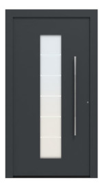 Hörmann Haustür ThermoCarbon 504 RAL 7016-RAL 7016 Frontansicht außen