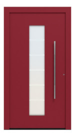 Hörmann Haustür ThermoCarbon 504 RAL 3003-RAL 9016 Frontansicht außen